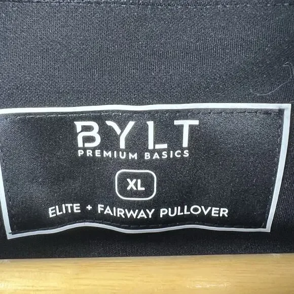 BYLT Black Elite Fairway Pullover Jacket Size XL Performance Golf